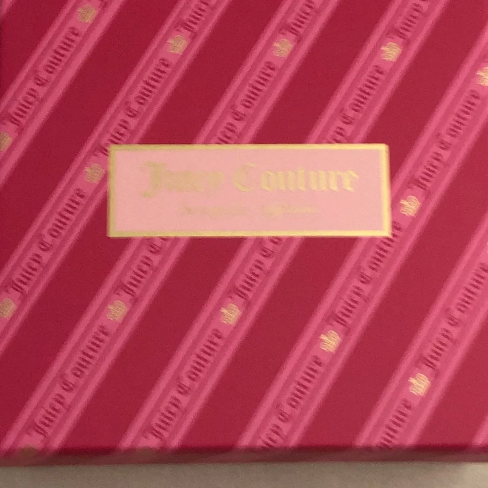 Juicy Couture Gold Tone Charm Bracelet Set Quilted Heart, Key & Lock Charms NIB